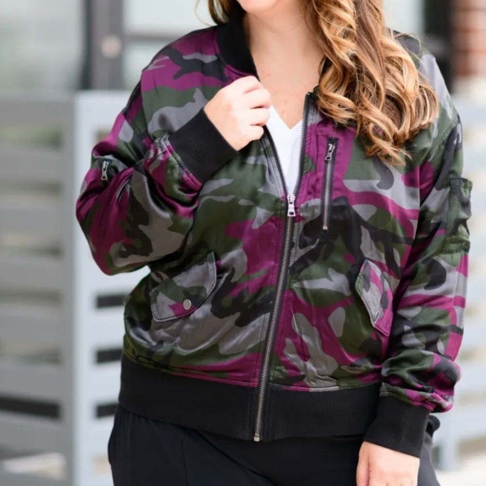 The Evereve Marrakech Camo Bomber - S